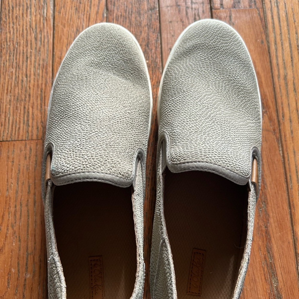 OluKai Gray Flats Minimalist Slip-On Loafers